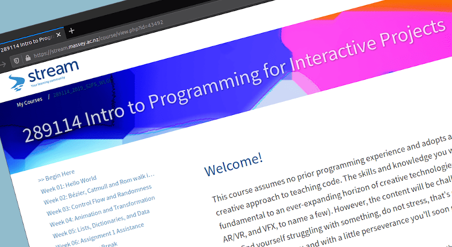 289.114 Intro To Programming For Creative Projects