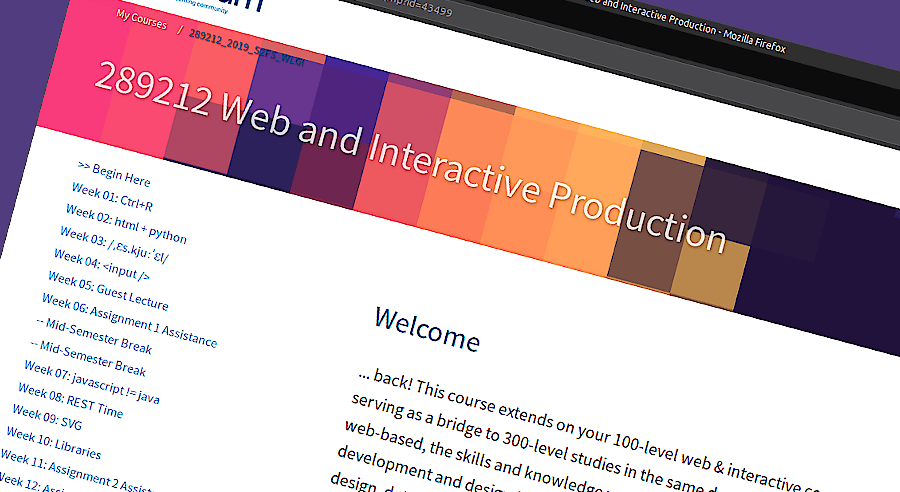 289.212 Web And Interactive Production